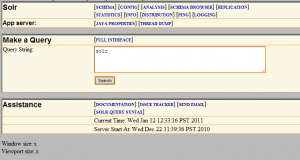 Solr Admin Page Solr Admin Page